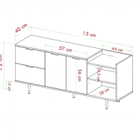 Kệ Tivi Có Ngăn Kéo Tích Hợp Cánh Mở Và Kệ Trang Trí - KTV26