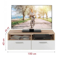 Kệ Tivi Dáng Trung Có Ngăn Kéo Và Kệ Mở Đôi - KTV31