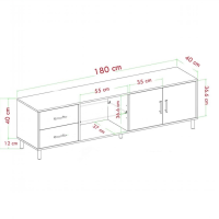 Kệ Tivi Gỗ Công Nghiệp 2 Ngăn Kéo Và 2 Cánh Mở - KTV28