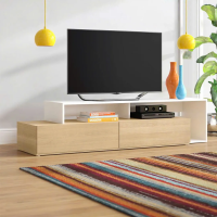 Kệ Tivi Gỗ Thiết Kế 2 Tầng Ngăn Kéo Ẩn Hiện Đại - KTV9