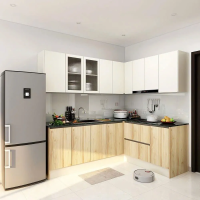 Tủ Bếp Chữ L Gỗ Công Nghiệp Thanh Lịch - TB27