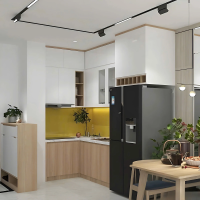 Tủ Bếp Chữ L Thiết Kế Thông Minh - TB08