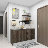 Tủ Bếp Nhỏ Gọn Hiện Đại Cho Căn Hộ - TB21