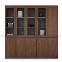 Tủ Tài Liệu 4 Cánh Kính 1 Cánh Gỗ - THS238