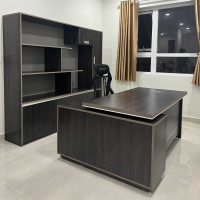 Tủ Tài Liệu Gỗ Kết Hợp Kệ Trưng Bày Giám Đốc - THS12