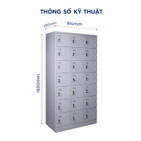 Tủ Locker Sắt 21 Ô An Toàn Bảo Mật - TLK59