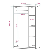Tủ Quần Áo 3 Cánh Thiết Kế Đứng Tối Giản - TQA24