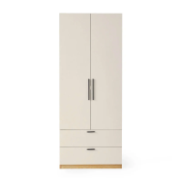 Tủ Quần Áo Gỗ MDF 2 Cánh Tối Giản Có Hộc Kéo - TQA29