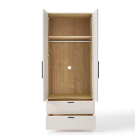 Tủ Quần Áo Gỗ MDF 2 Cánh Tối Giản Có Hộc Kéo - TQA29