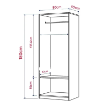 Tủ Quần Áo Thiết Kế 2 Cánh Cho Phòng Ngủ Hiện Đại - TQA23