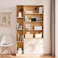 Tủ Tài Liệu Gỗ Đa Ngăn Kết Hợp Kệ Trang Trí - THS281