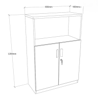 Tủ Tài Liệu Dáng Thấp Gỗ MDF Phủ Melamine - THS62