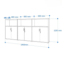 Tủ Văn Phòng Dạng Lửng Có Kệ - THS91