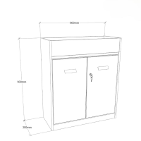 Tủ Văn Phòng Cây Xanh Trang Trí - THS106