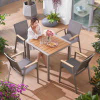 Bộ Bàn Ghế Sân Vườn Outdoor 4 Ghế Có Tay - SV59