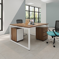 Cụm Bàn 2 Người Chân Sắt Chữ U - BC42