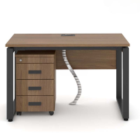 Bàn Làm Việc Chân Sắt U Có Yếm Gỗ - BLV45