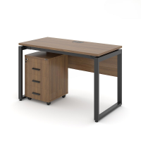 Bàn Làm Việc Chân Sắt U Có Yếm Gỗ - BLV45