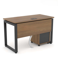 Bàn Làm Việc Chân Sắt U Có Yếm Gỗ - BLV45