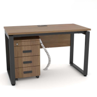 Bàn Làm Việc Chân Sắt U Có Yếm Gỗ - BLV45