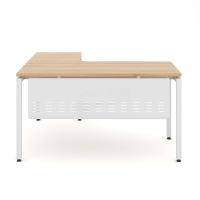 Bàn Làm Việc Góc L Yếm Sắt Che Lửng - BLV65