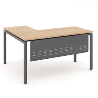 Bàn Làm Việc Góc L Yếm Sắt Che Lửng - BLV65