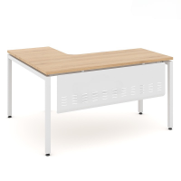 Bàn Làm Việc Góc L Yếm Sắt Che Lửng - BLV65