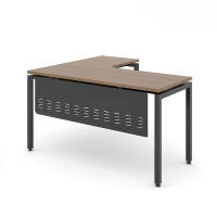 Bàn Làm Việc Góc L Yếm Sắt Che Lửng - BLV65