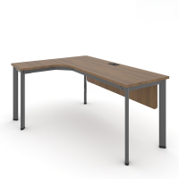 Bàn Làm Việc Góc L Có Yếm Gỗ 1m2- BLV98
