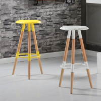 Ghế Bar 3 Chân Gỗ Mặt Nhựa - QB12