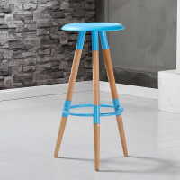 Ghế Bar 3 Chân Gỗ Mặt Nhựa - QB12