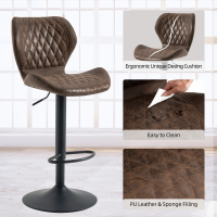 Ghế Bar Bọc Da Xoay 360 Độ - QB36