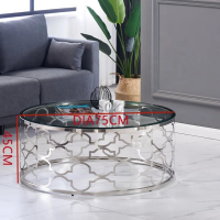 Bàn Trà Sofa Khung Nhôm Hoa Văn - BT16