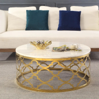 Bàn Trà Sofa Khung Nhôm Hoa Văn - BT16