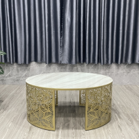 Bàn Trà Sofa Chân Sắt Nghệ Thuật Mạ Vàng - BT21