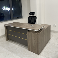 Bàn Giám Đốc Góc L Màu Nâu - BGĐ64