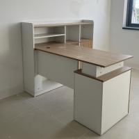 Bàn Giám Đốc Góc L Gỗ Có Kệ Hiện Đại - BGĐ67