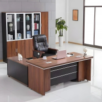 Bàn Giám Đốc Góc L Viền Sọc 1m6x80 - BGĐ69