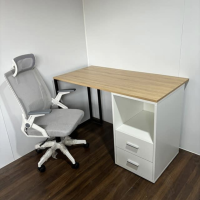 Bàn Làm Việc Chân Sắt Có Hộc Tủ - BLV118
