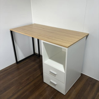 Bàn Làm Việc Chân Sắt Có Hộc Tủ - BLV118
