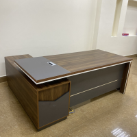 Bàn Giám Đốc Gỗ MDF Góc L 1m6x120 - BGĐ70