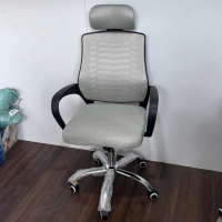 Ghế Xoay Văn Phòng Lưng Lưới Xám Tựa Đầu Êm Ái - GX87