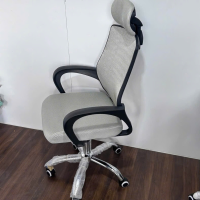 Ghế Xoay Văn Phòng Lưng Lưới Xám Tựa Đầu Êm Ái - GX87