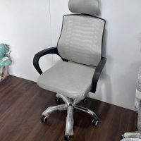 Ghế Xoay Văn Phòng Lưng Lưới Xám Tựa Đầu Êm Ái - GX87