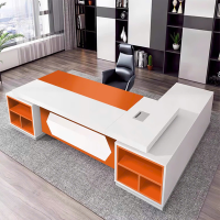 Bàn Giám Đốc Gỗ MDF Họa Tiết Lục Giác Nổi Bật - BGĐ139