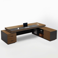 Bàn Giám Đốc Gỗ MDF Tạo Khối Tam Giác Hiện Đại - BGĐ141