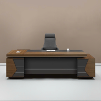 Bàn Giám Đốc Gỗ MDF Tạo Khối Tam Giác Hiện Đại - BGĐ141