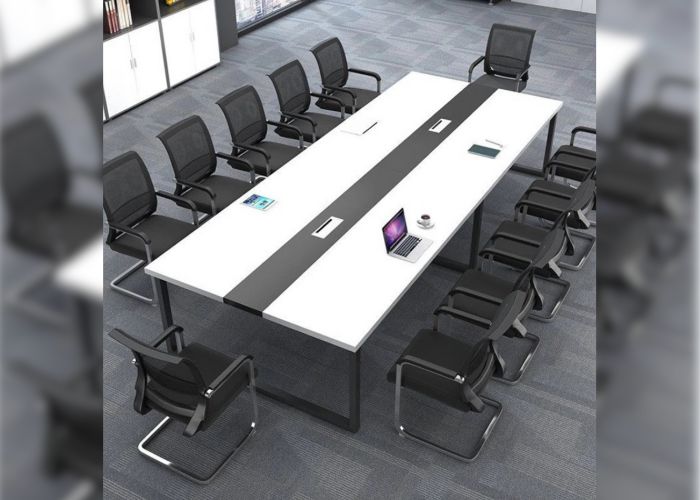 Bàn họp cho văn phòng chân sắt U hiện đại, tinh tế