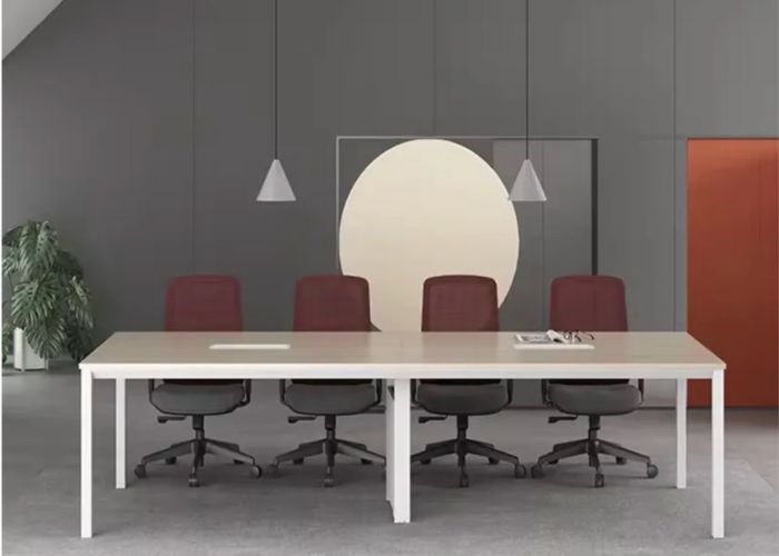 Bàn họp cho văn phòng chân sắt chống bong tróc