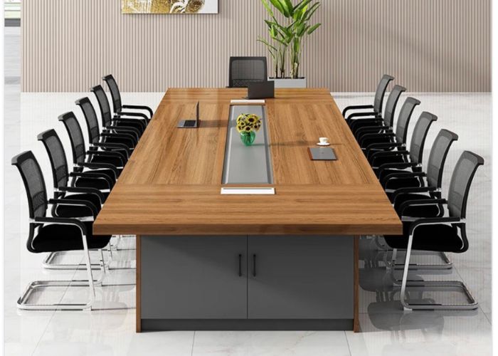 Mẫu bàn họp ở văn phòng có hộc tiện nghi